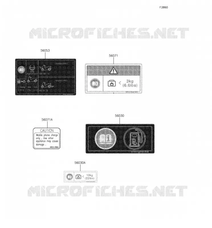 LABELS Kawasaki SCOOTER 125 2017 J125  SC125CHF