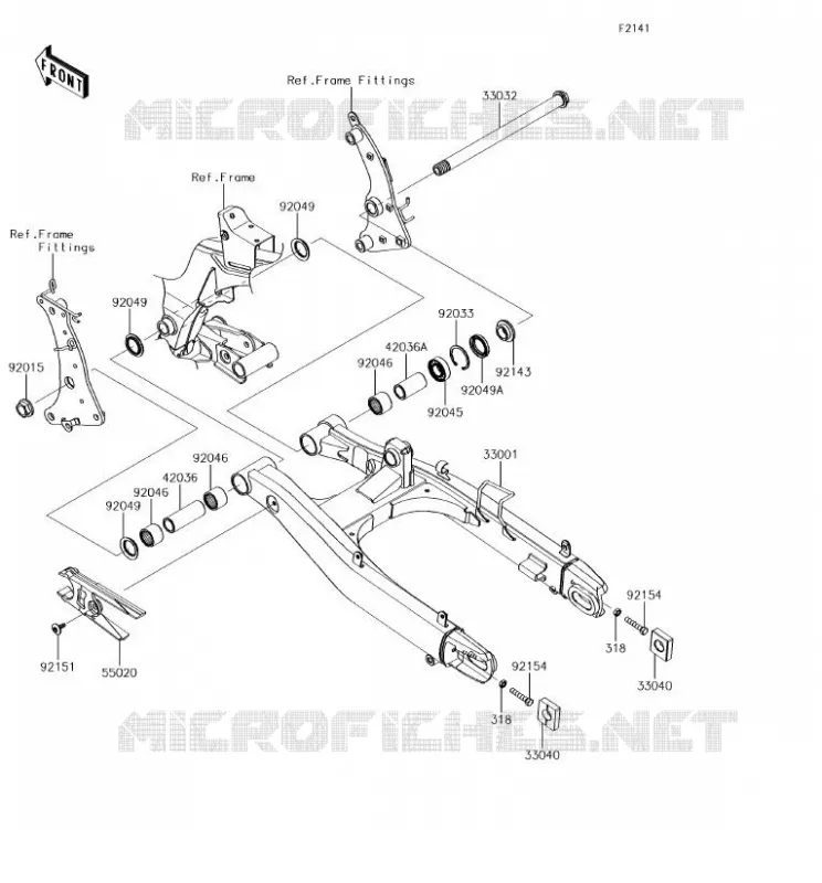 SWINGARM Kawasaki MOTOS 650 2018 VULCAN S CAFE  EN650EJF