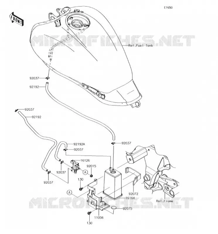 FUEL EVAPORATION SYSTEM Kawasaki MOTOS 650 2018 VULCAN S CAFE  EN650EJF