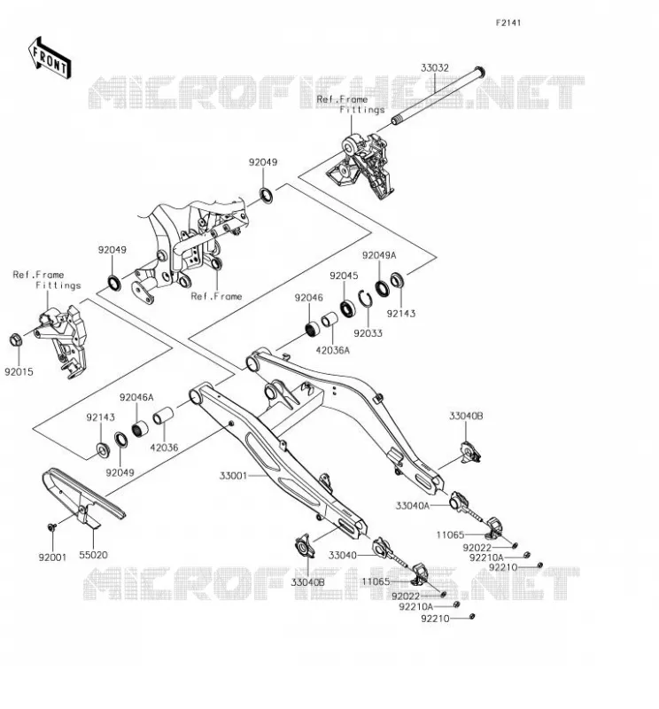 SWINGARM Kawasaki MOTOS 650 2017 NINJA 650  EX650JHF