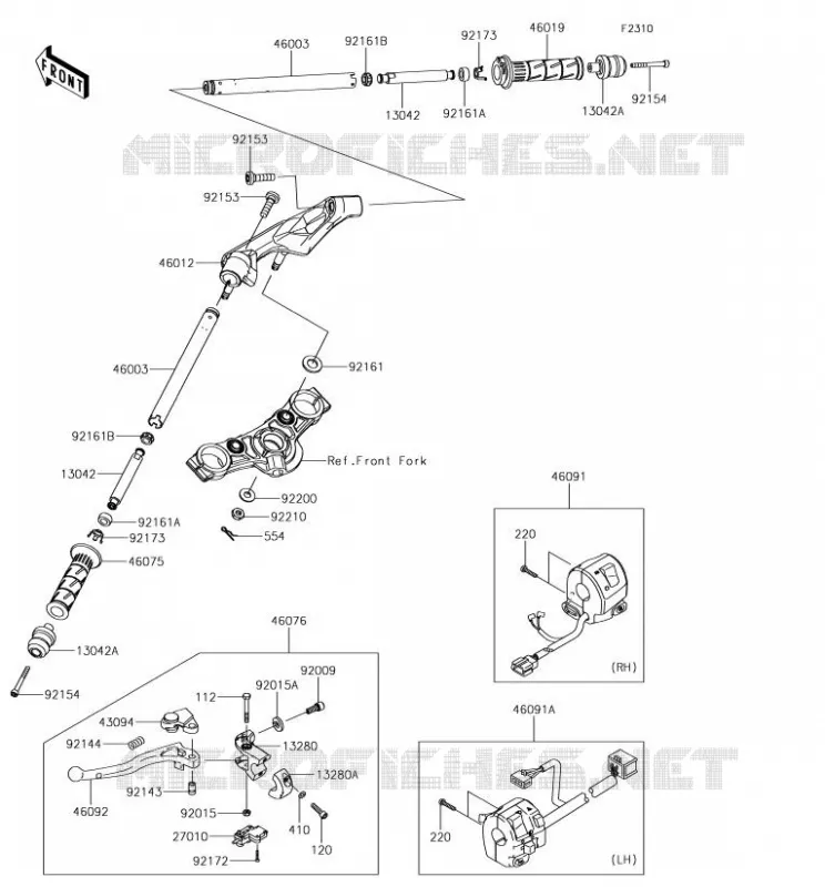 HANDLEBAR Kawasaki MOTOS 650 2018 NINJA 650  EX650KJF