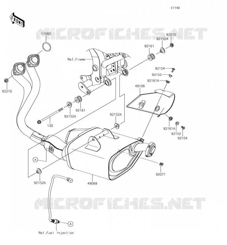 EXHAUST Kawasaki MOTOS 650 2018 NINJA 650  EX650KJF