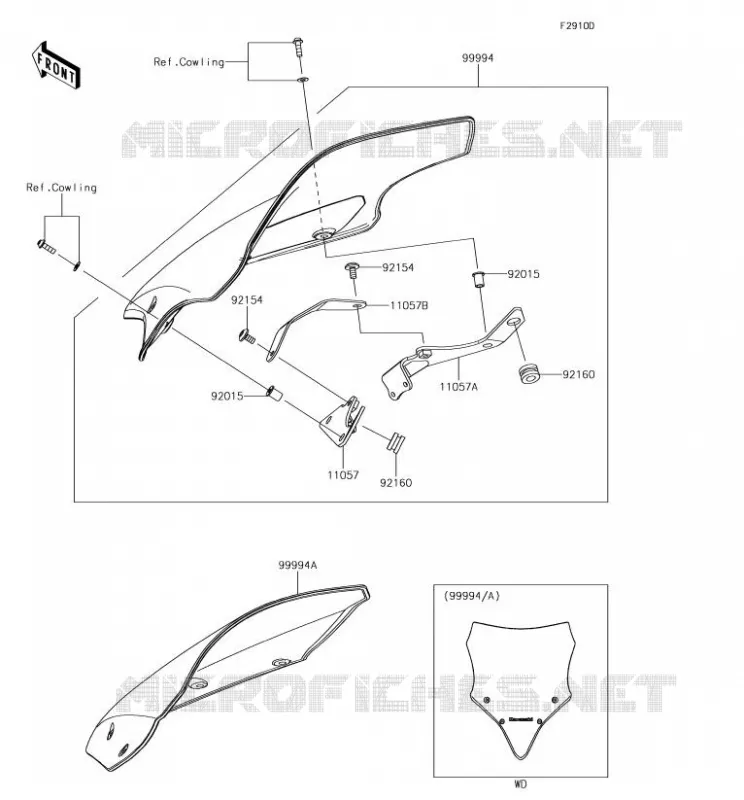 ACCESSORY(PARE-BRISE) Kawasaki MOTOS 650 2018 NINJA 650  EX650KJF