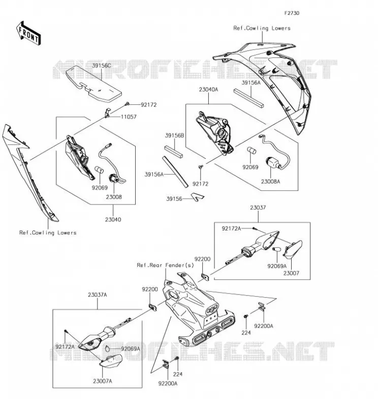 INDICATORS Kawasaki MOTOS 400 2018 NINJA 400  EX400GJFA