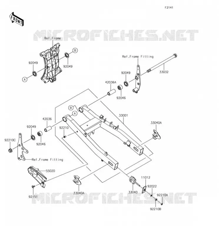 SWINGARM Kawasaki MOTOS 400 2018 NINJA 400  EX400GJF