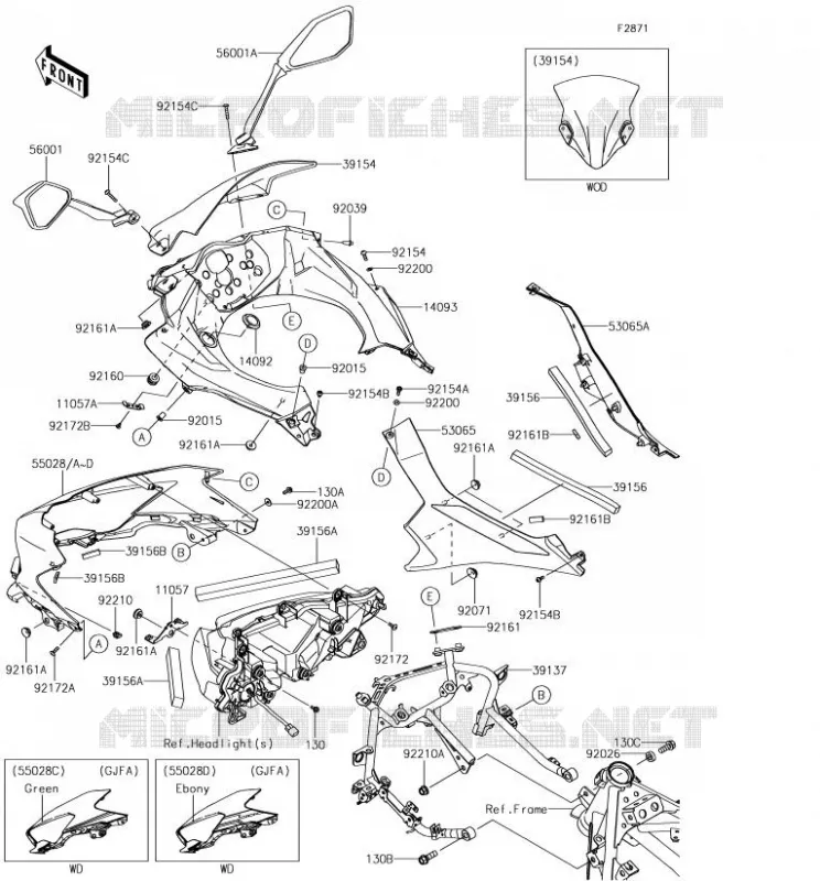 COWLING Kawasaki MOTOS 400 2018 NINJA 400  EX400GJF