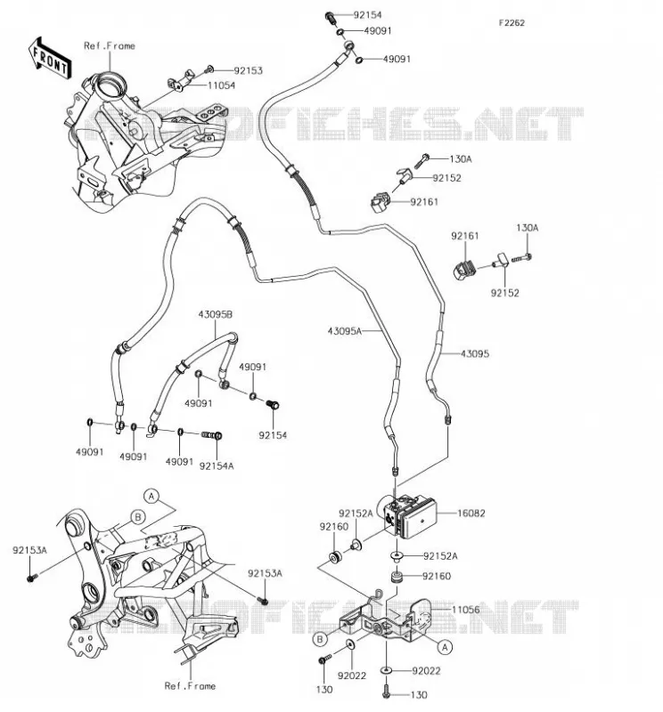 BRAKE PIPE Kawasaki MOTOS 650 2018 VERSYS 650  KLE650FJF