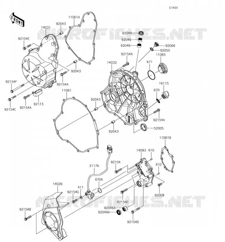 ENGINE COVERS Kawasaki MOTOS 650 2018 VERSYS 650  KLE650FJF
