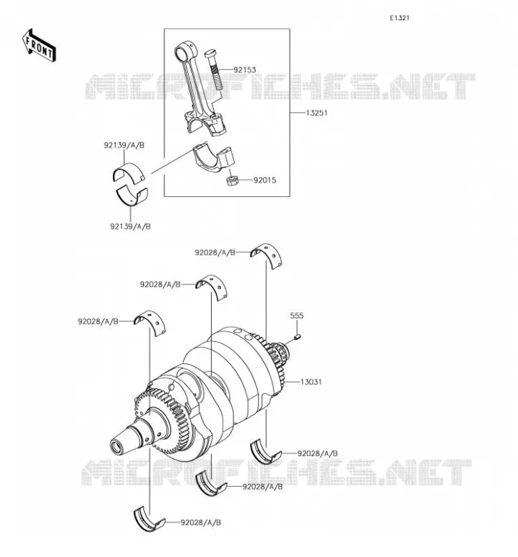 CRANKSHAFT Kawasaki MOTOS 650 2018 VERSYS 650  KLE650FJF