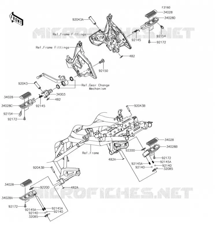 FOOTREST Kawasaki MOTOS 650 2018 VERSYS 650  KLE650FJF