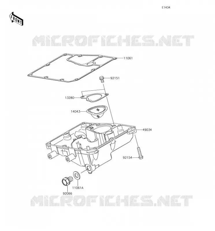 OIL PAN Kawasaki MOTOS 650 2018 VERSYS 650  KLE650FJF