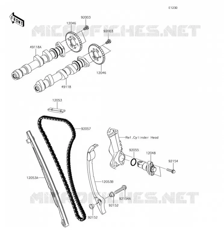 CAMSHAFT - TENSIONER Kawasaki MOTOS 650 2018 VERSYS 650  KLE650FJF