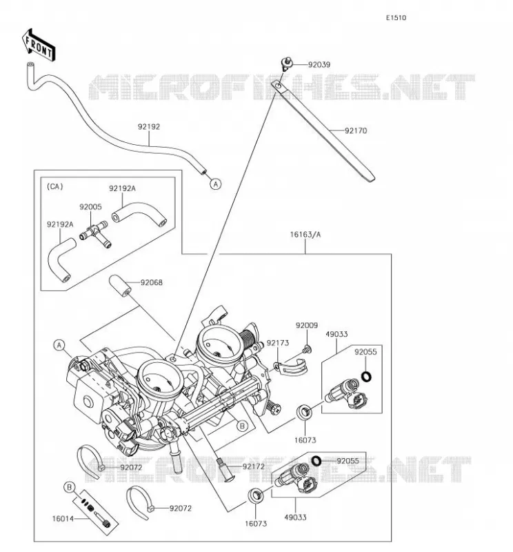CARBURETOR Kawasaki MOTOS 650 2018 VERSYS 650  KLE650FJF