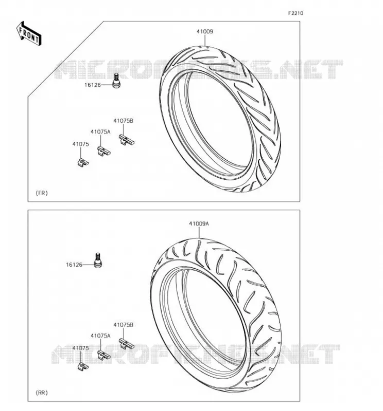 WHEELS - TIRES Kawasaki MOTOS 650 2018 VERSYS 650  KLE650FJF