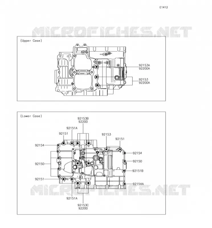CRANKCASE BOLT Kawasaki MOTOS 650 2018 VERSYS 650  KLE650FJF