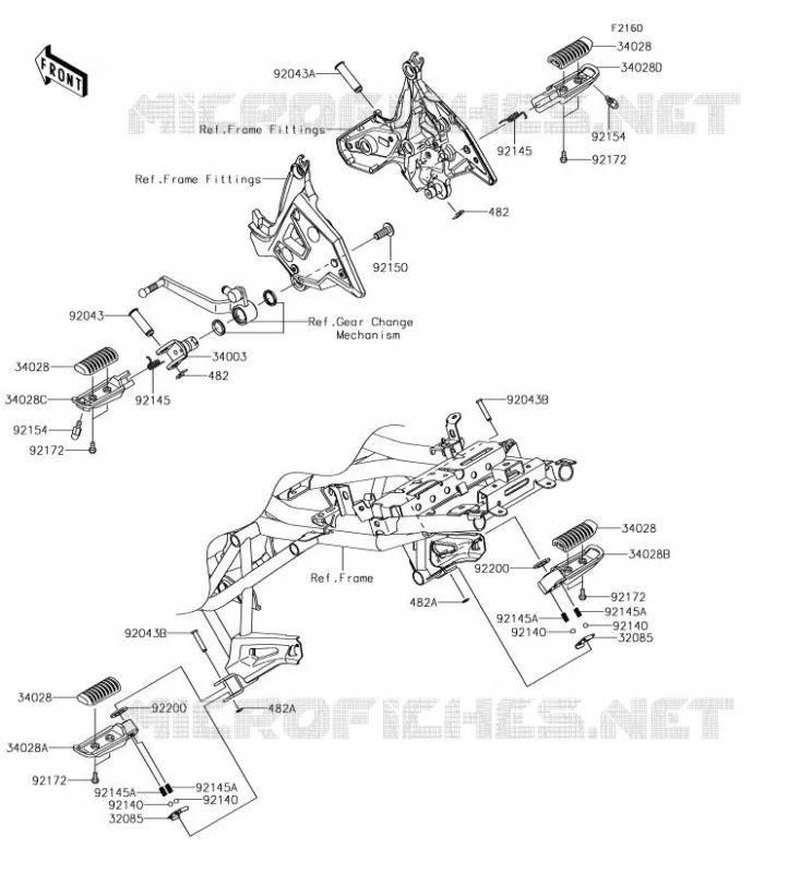 FOOTREST Kawasaki MOTOS 650 2018 VERSYS 650  KLE650FJF