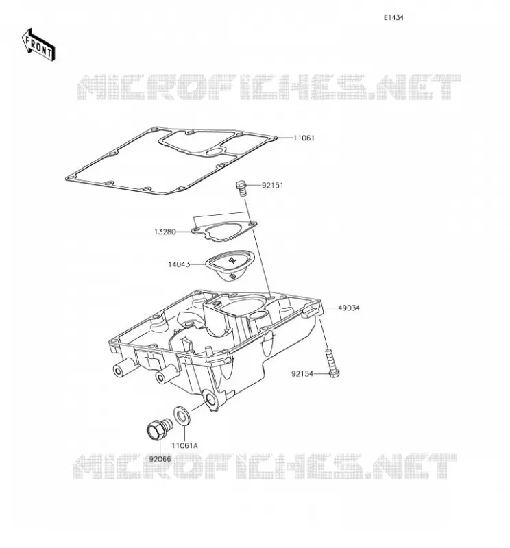 OIL PAN Kawasaki MOTOS 650 2018 VERSYS 650  KLE650FJF