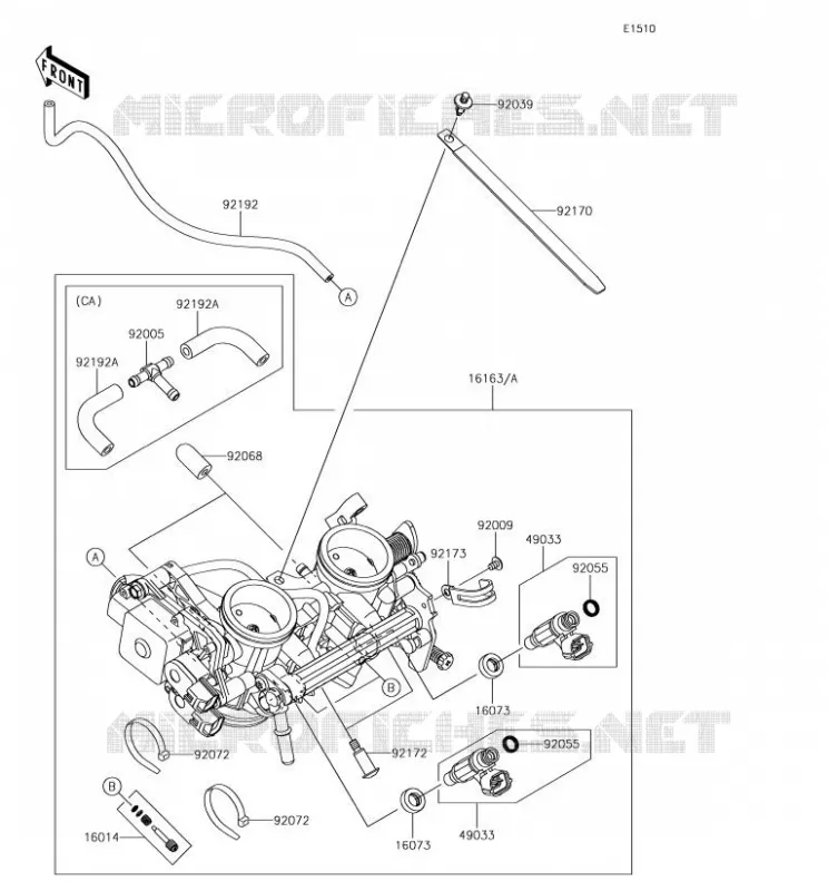 CARBURETOR Kawasaki MOTOS 650 2018 VERSYS 650  KLE650FJF