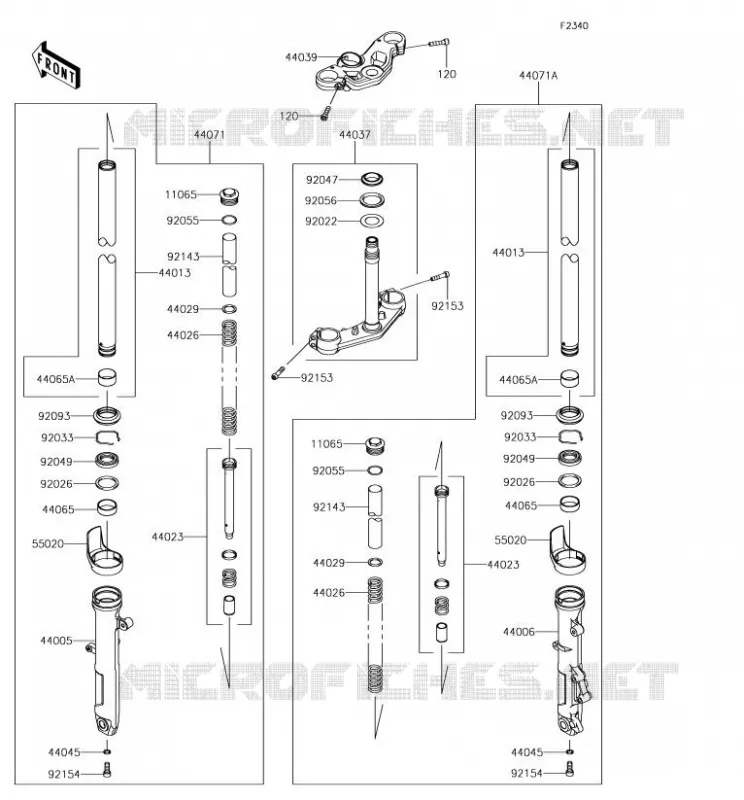 FRONT FORK Kawasaki MOTOS 400 2018 NINJA 400  EX400HJF