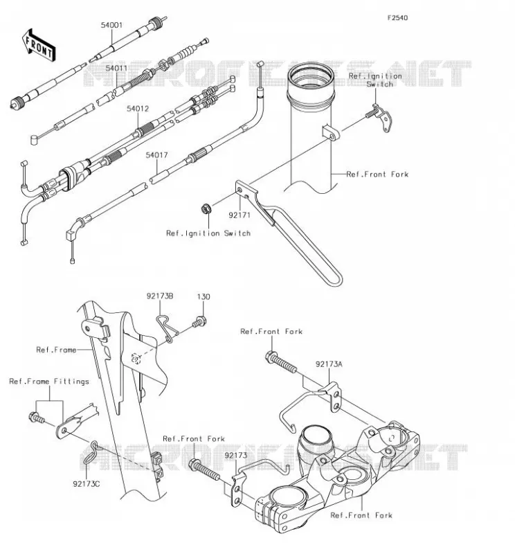 CABLES Kawasaki MOTOS 650 2018 KLR650  KL650EJS
