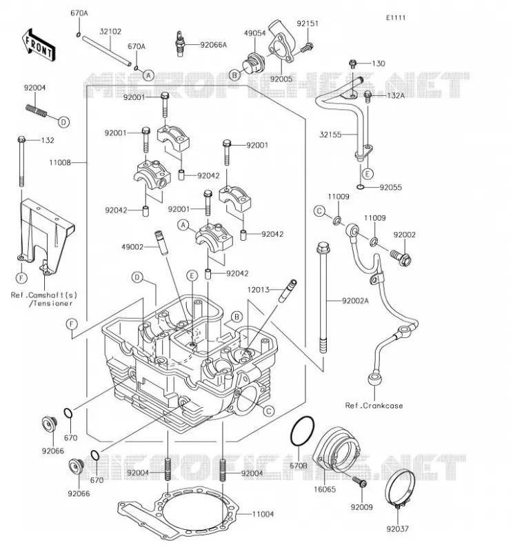 CYLINDER HEAD Kawasaki MOTOS 650 2018 KLR650  KL650EJS