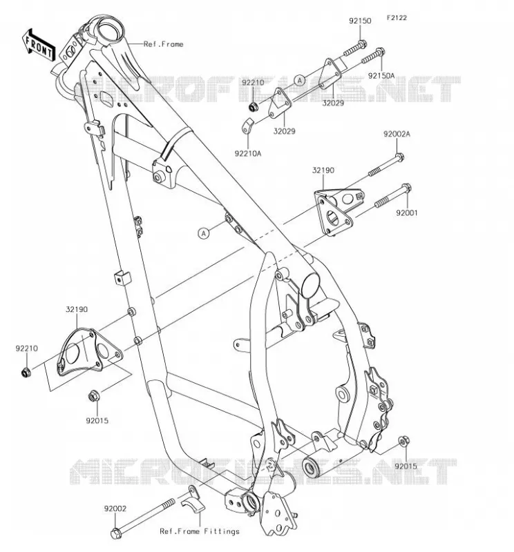 ENGINE MOUNT Kawasaki MOTOS 650 2018 KLR650  KL650EJS