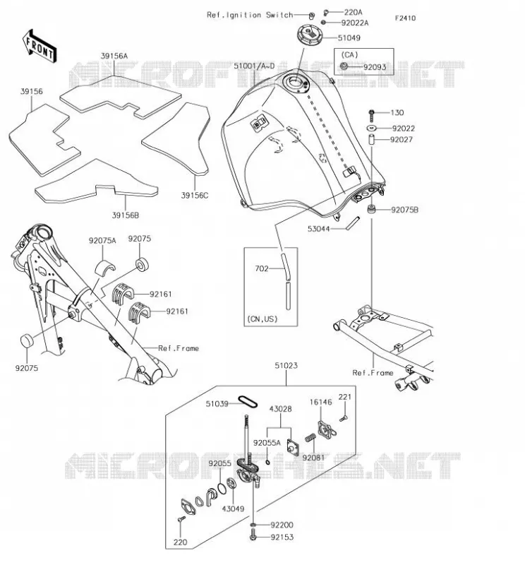 FUEL TANK Kawasaki MOTOS 650 2018 KLR650  KL650EJS