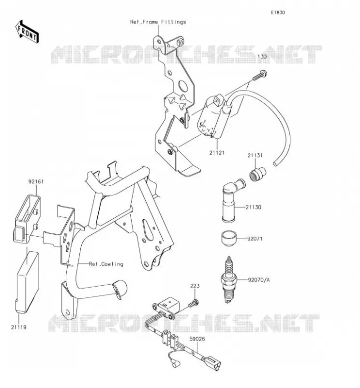 IGNITION SYSTEM Kawasaki MOTOS 650 2018 KLR650  KL650EJFA