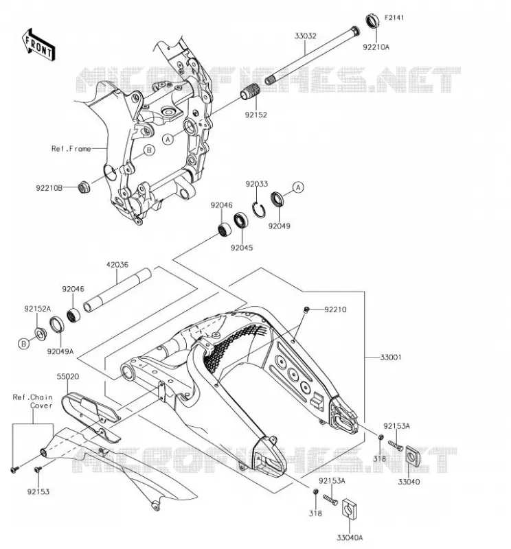 SWINGARM Kawasaki MOTOS 636 2018 NINJA ZX-6R  ZX636FJFA