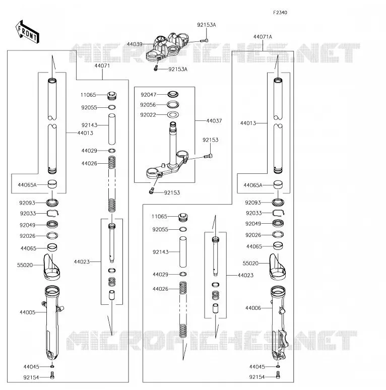 FRONT FORK Kawasaki MOTOS 300 2017 VERSYS-X 300  KLE300BHF
