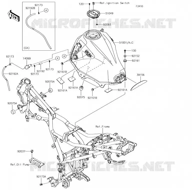 FUEL TANK Kawasaki MOTOS 300 2017 VERSYS-X 300  KLE300BHF