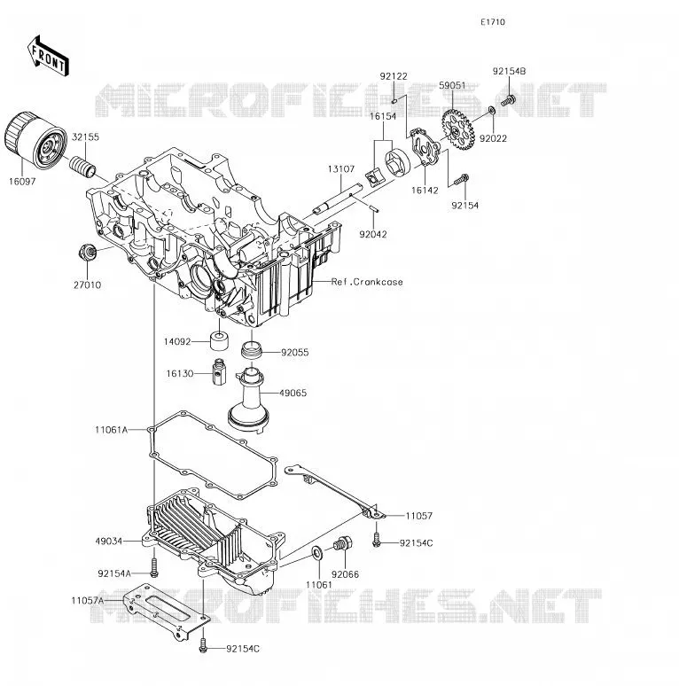 OIL PUMP Kawasaki MOTOS 300 2017 VERSYS-X 300  KLE300BHF