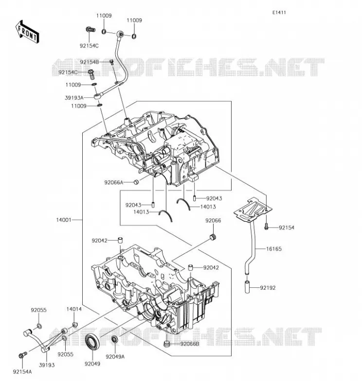 CRANKCASE(S) Kawasaki MOTOS 300 2017 VERSYS-X 300  KLE300BHF