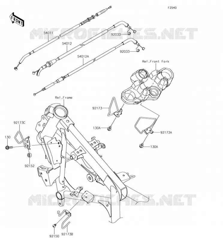 CABLES Kawasaki MOTOS 300 2018 VERSYS-X 300  KLE300BJF