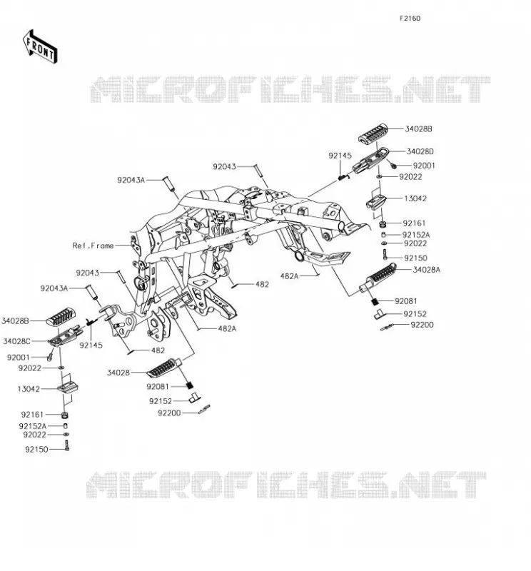 FOOTREST Kawasaki MOTOS 300 2018 VERSYS-X 300  KLE300BJF