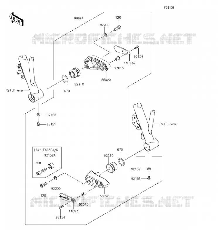 ACCESSORY(PROTEGE CARTER) Kawasaki MOTOS 650 2018 Z650  ER650HJF