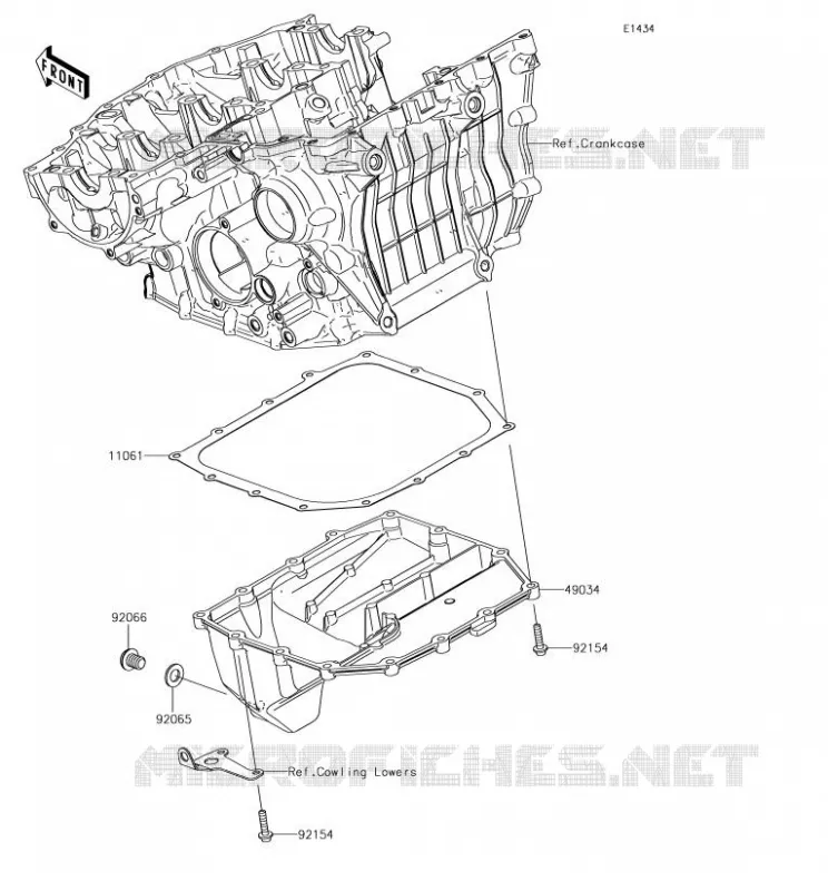 OIL PAN Kawasaki MOTOS 1000 2017 NINJA H2  ZX1000XHF