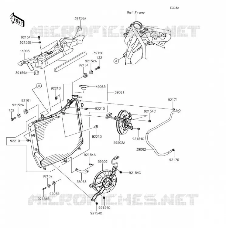 RADIATOR Kawasaki MOTOS 1000 2017 NINJA H2  ZX1000XHF