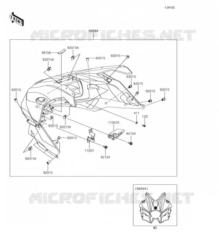 ACCESSORY(Carbon Cowling Kit) Kawasaki MOTOS 1000 2017 NINJA H2  ZX1000XHF
