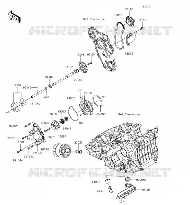 OIL PUMP Kawasaki MOTOS 1000 2017 NINJA H2  ZX1000XHF