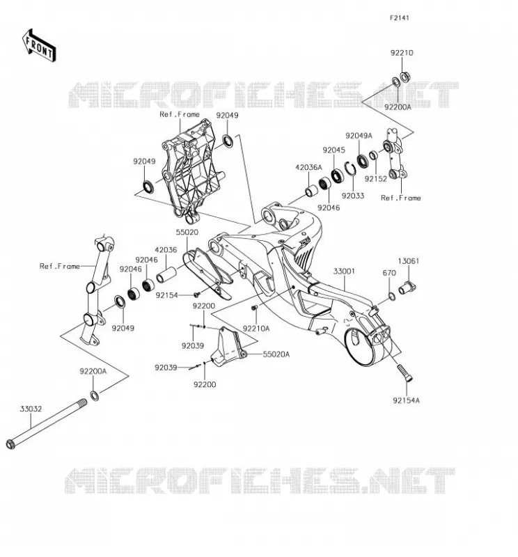 SWINGARM Kawasaki MOTOS 1000 2017 NINJA H2  ZX1000XHF