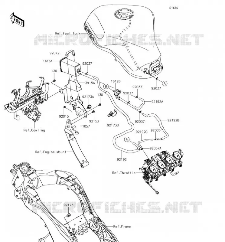 FUEL EVAPORATION SYSTEM(CA) Kawasaki MOTOS 1000 2018 Z1000SX  ZX1000WJF