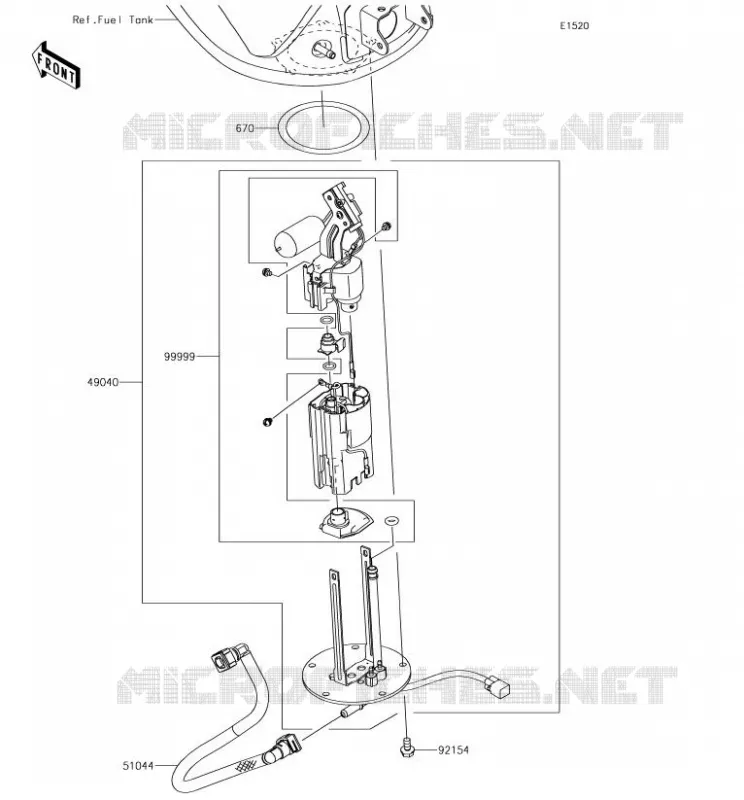 FUEL PUMP Kawasaki MOTOS 1000 2018 Z1000SX  ZX1000WJF