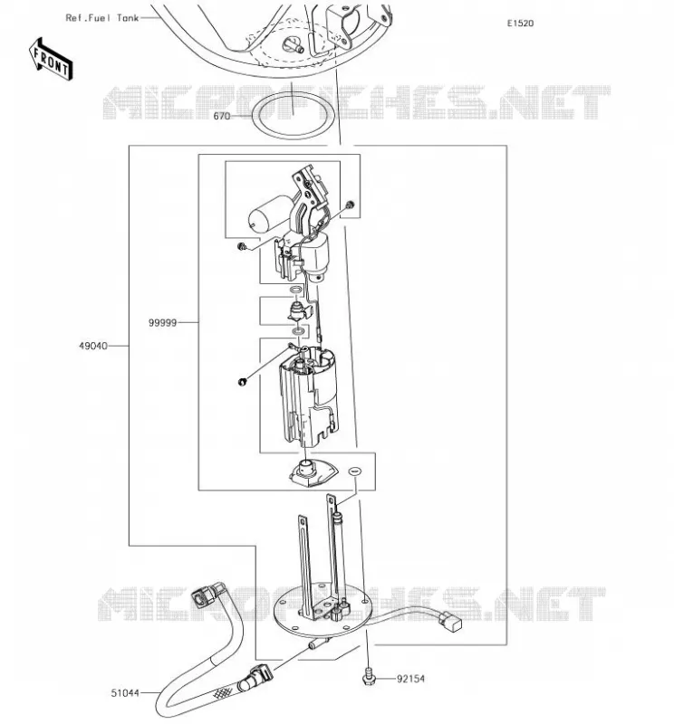 FUEL PUMP Kawasaki MOTOS 1000 2018 Z1000SX  ZX1000WJF