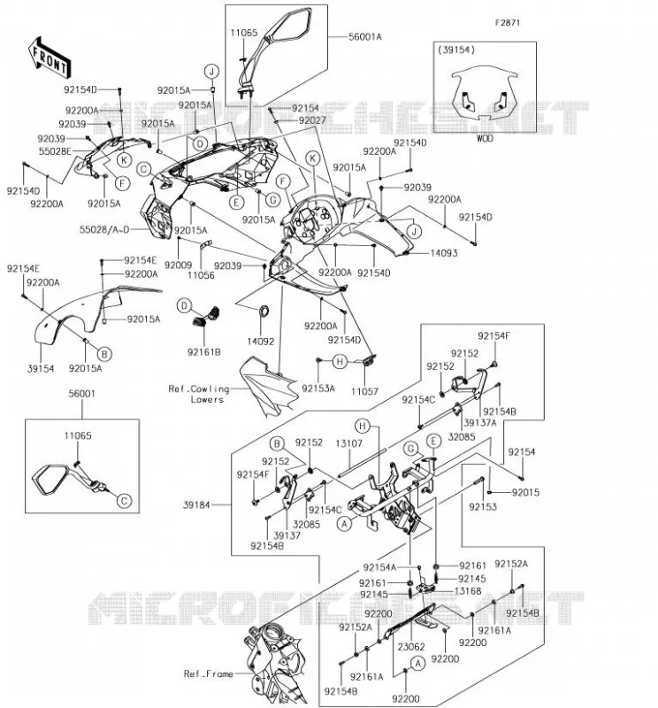 COWLING Kawasaki MOTOS 1000 2018 Z1000SX  ZX1000WJF