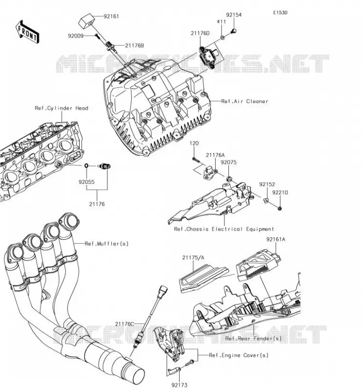 FUEL INJECTION Kawasaki MOTOS 1000 2018 NINJA ZX-10R  ZX1000SJF