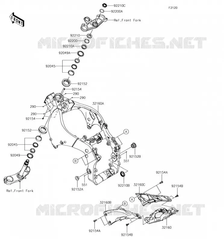 CHASSIS Kawasaki MOTOS 1000 2018 NINJA ZX-10R  ZX1000SJF