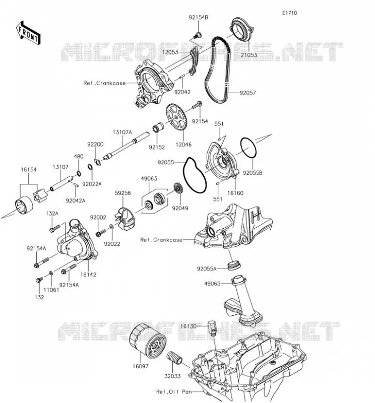 OIL PUMP Kawasaki MOTOS 1000 2018 NINJA ZX-10R  ZX1000SJF