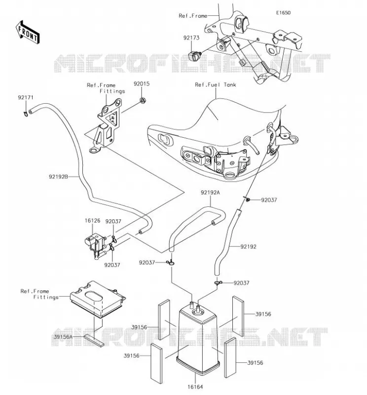 FUEL EVAPORATION SYSTEM Kawasaki MOTOS 900 2018 Z900RS  ZR900CJFB