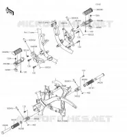FOOTREST voor Kawasaki VULCAN 900 CUSTOM 2018